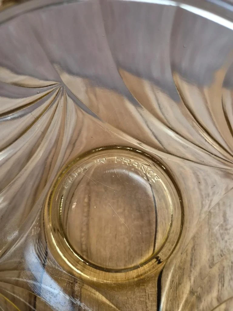 Vintage amber glass candy dish Made in France – photo 5